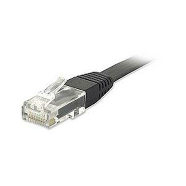 Ziotek CAT5e Ethernet Flat Cable- with Boot 7ft- Black 119 6406